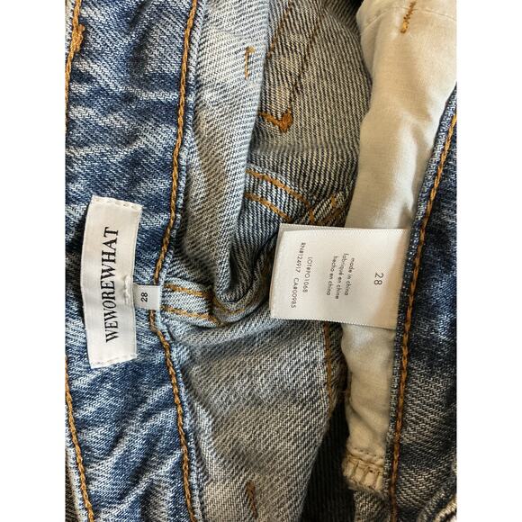 Weworewhat Wide Blue Cotton Leg Denim Jean Size 28 - Picture 4 of 4